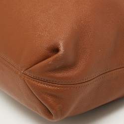 Pre Owned MICHAEL Michael Kors Brown Leather Camden Drawstring Hobo