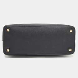 Pre Owned MICHAEL Michael Kors Black Leather Cindy Dome Satchel