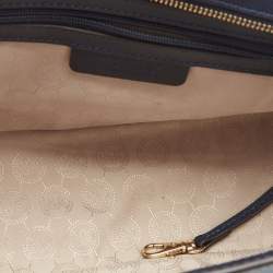 Pre Owned MICHAEL Michael Kors Dark Blue Saffiano Leather Medium Selma Satchel