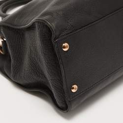 Pre Owned MICHAEL Michael Kors Black Leather East West Hamilton Tote