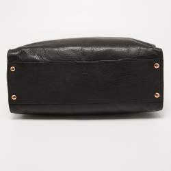 Pre Owned MICHAEL Michael Kors Black Leather East West Hamilton Tote