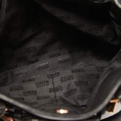 Pre Owned MICHAEL Michael Kors Black Leather East West Hamilton Tote