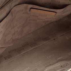 مملوكة مسبقًا MICHAEL Michael Kors Brown Coated Canvas Large MK Signature Satchel