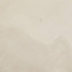 Pre Owned MICHAEL Michael Kors Off White Leather Large Edie Shoulder Bag