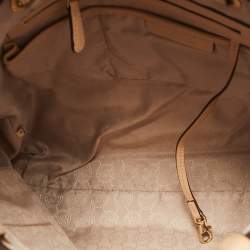 مملوكة مسبقًا MICHAEL Michael Kors Brown Signature Coated Canvas and Leather Jet Set Tote