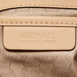 مملوكة مسبقًا MICHAEL Michael Kors Brown Signature Coated Canvas and Leather Jet Set Tote