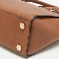 Pre Owned MICHAEL Michael Kors Brown Leather Medium Selma Satchel