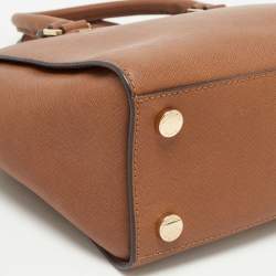 Pre Owned MICHAEL Michael Kors Brown Leather Medium Selma Satchel