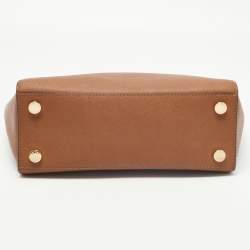 Pre Owned MICHAEL Michael Kors Brown Leather Medium Selma Satchel