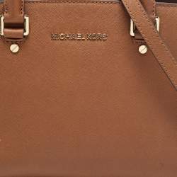 Pre Owned MICHAEL Michael Kors Brown Leather Medium Selma Satchel