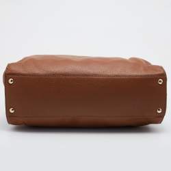 Pre Owned حقيبة يد توتس مايكل مايكل كورس هاميليتون جلد سافيانو بني