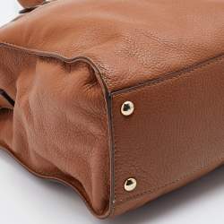 Pre Owned  حقيبة يد توتس مايكل مايكل كورس هاميليتون جلد سافيانو بني