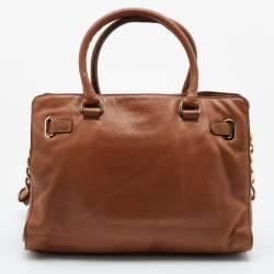 Pre Owned حقيبة يد توتس مايكل مايكل كورس هاميليتون جلد سافيانو بني