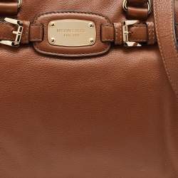 Pre Owned حقيبة يد توتس مايكل مايكل كورس هاميليتون جلد سافيانو بني