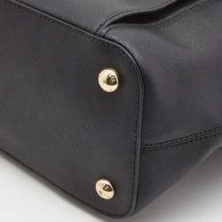 Pre Owned  MICHAEL Michael Kors Black Saffiano Leather Reise Handtassche Tote