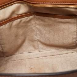 Pre Owned MICHAEL Michael Kors Brown Leather Large Selma Satchel
