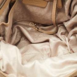 Pre Owned MICHAEL Michael Kors Beige Leather Fulton Shoulder Bag