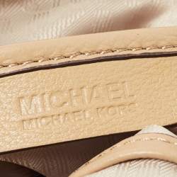 Pre Owned MICHAEL Michael Kors Beige Leather Fulton Shoulder Bag