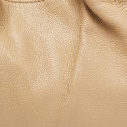 Pre Owned MICHAEL Michael Kors Beige Leather Fulton Shoulder Bag