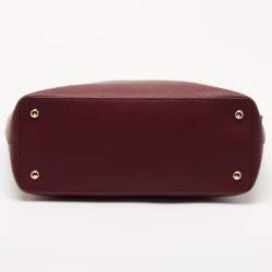 مملوكة مسبقًا MICHAEL Michael Kors Burgundy Saffiano Leather East West Chain Tote