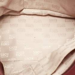 مملوكة مسبقًا MICHAEL Michael Kors Burgundy Saffiano Leather East West Chain Tote