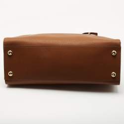 Pre Owned MICHAEL Michael Kors Brown Saffiano Leather Hamilton North South Tote