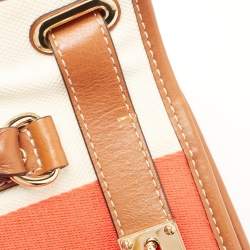 مملوكة مسبقًا MICHAEL Michael Kors Tricolor Canvas and Leather East West Hamilton Tote