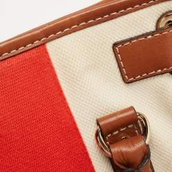 مملوكة مسبقًا MICHAEL Michael Kors Tricolor Canvas and Leather East West Hamilton Tote