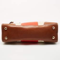 ممل وكة مسبقًا MICHAEL Michael Kors Tricolor Canvas and Leather East West Hamilton Tote