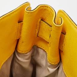 مملوكة مسبقًا MICHAEL Michael Kors Yellow Saffiano Leather Hamilton North South Tote