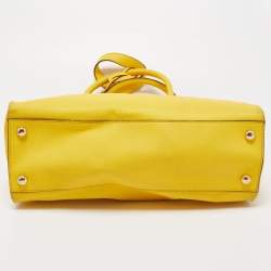 مملوكة مسبقًا MICHAEL Michael Kors Yellow Saffiano Leather Hamilton North South Tote