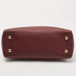 Pre Owned MICHAEL Michael Kors Burgundy Leather Medium Cynthia Tote