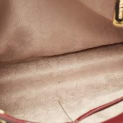 Pre Owned MICHAEL Michael Kors Burgundy Leather Medium Cynthia Tote