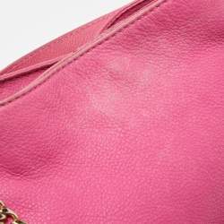 Pre Owned MICHAEL Michael Kors  Pink Leather Drawstring Tote
