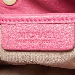 Pre Owned MICHAEL Michael Kors  Pink Leather Drawstring Tote