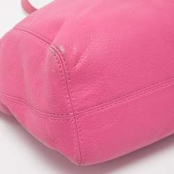 Pre Owned MICHAEL Michael Kors  Pink Leather Drawstring Tote