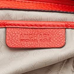 Pre Owned MICHAEL Michael Kors Orange Leather Camden Drawstring Shoulder Bag