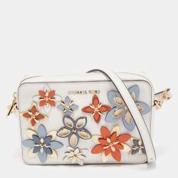 Michael Kors Vanilla Florence Leather Crossbody Bag