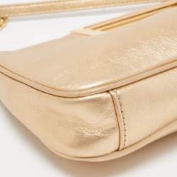 MICHAEL Michael Kors Metallic Gold Leather Berkley Chain Clutch