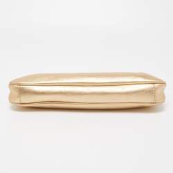 MICHAEL Michael Kors Metallic Gold Leather Berkley Chain Clutch