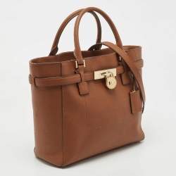 مملوكة مسبقًا Michael Kors Brown Saffiano Leather Hamilton Traveler Tote