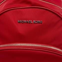 Pre Owned MICHAEL Michael Kors Red Nylon Abbey Backpack