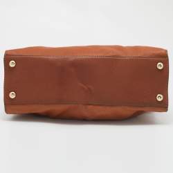 مملوكة مسبقًا حقيبة يد توتس مايكل مايكل كورس هاميلتون نورث ساوث جلد نقشة ثعبان بني فاتح كبيرة