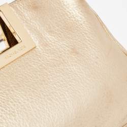 MICHAEL Michael Kors Metallic Gold Leather Berkley Chain Clutch