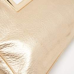 MICHAEL Michael Kors Metallic Gold Leather Berkley Chain Clutch