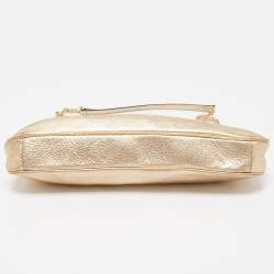 MICHAEL Michael Kors Metallic Gold Leather Berkley Chain Clutch