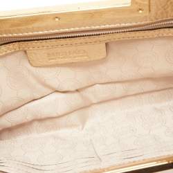 MICHAEL Michael Kors Metallic Gold Leather Berkley Chain Clutch