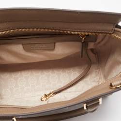 Pre Owned MICHAEL Michael Kors Taupe Saffiano Leather Medium Selma Satchel