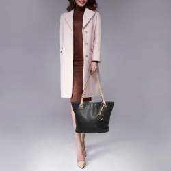 Pre Owned MICHAEL Michael Kors Black Soft Leather Small Jet Set Tote