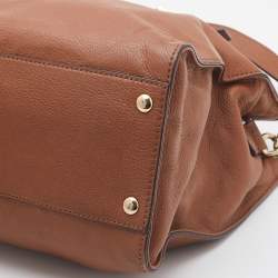 Pre Owned MICHAEL Michael Kors Brown Leather East West Hamilton Tote